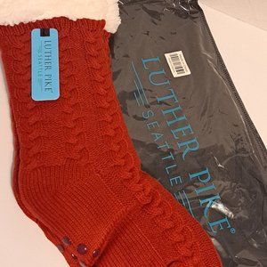 Luther Pike Seattle Red Slipper Socks
